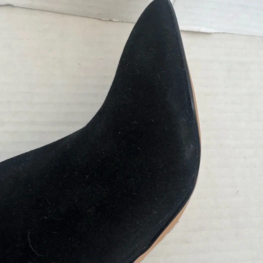 New Vince Camuto Taplana Thigh High Over the knee Black Suede Boots 5‎